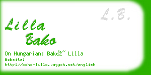 lilla bako business card